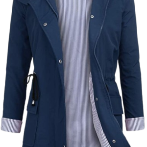 Rain Jacket Women Windbreaker Striped Climbing Raincoats